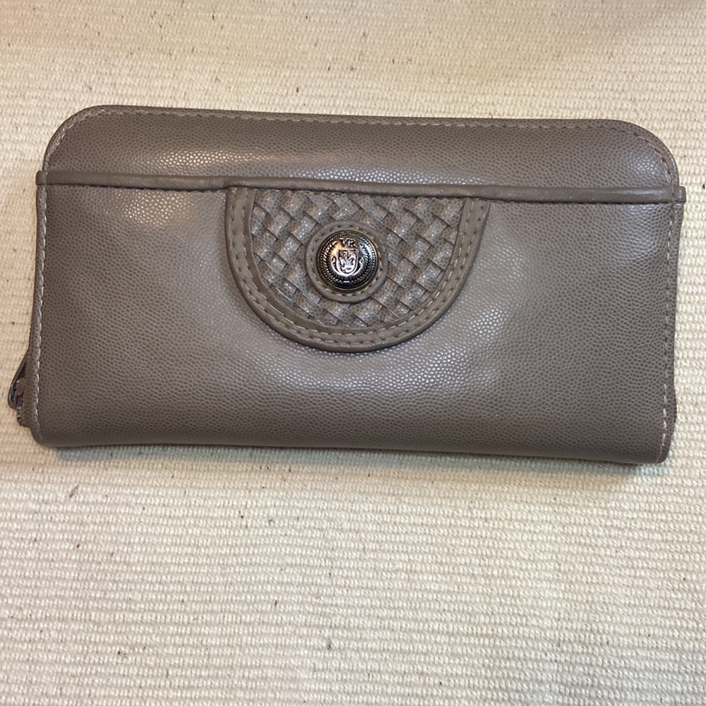 VR Wallet, checkbook holder and coin purse Brown/taupe